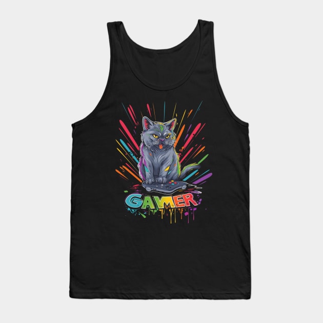 Cat LGBT Comics Tank Top by xXYazzyChanArtsXx